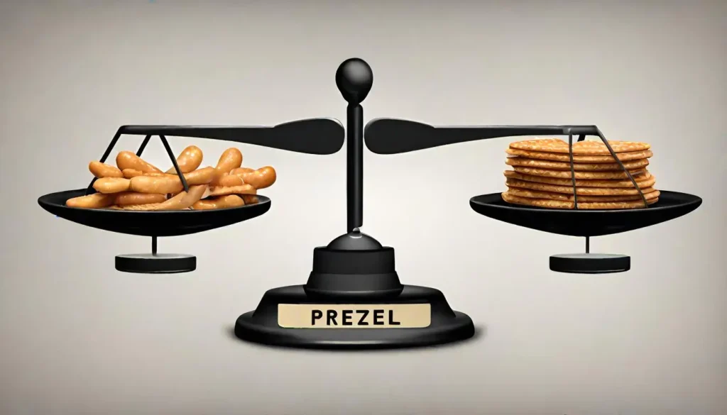 Pretzel versus chip or cracker