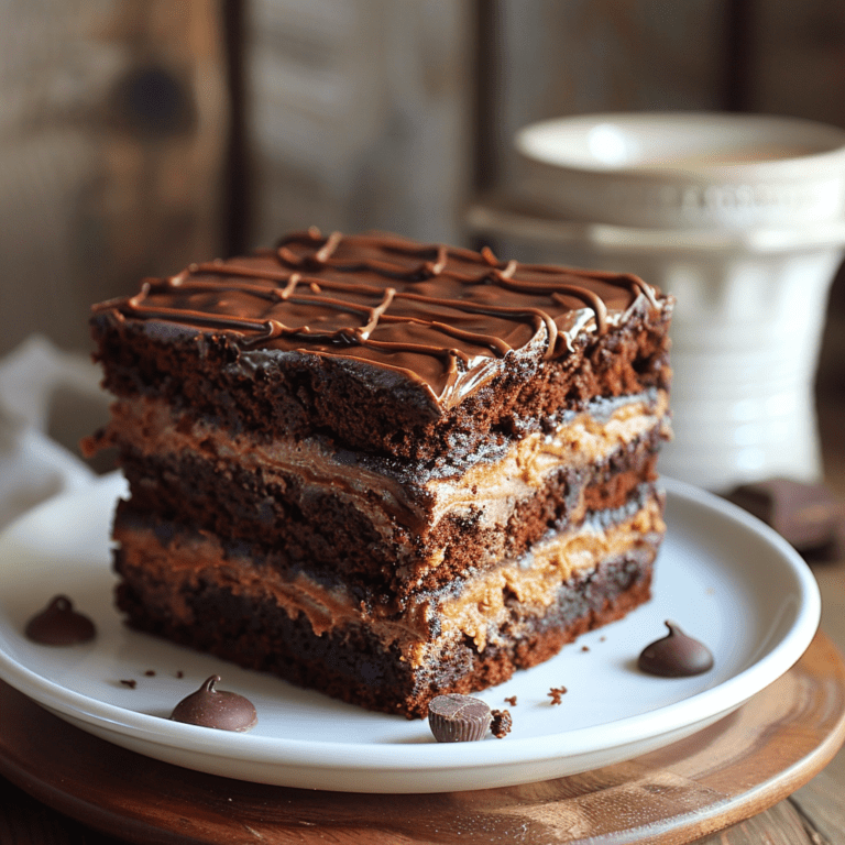 Peanut Butter Chocolate Gooey Butter Cake