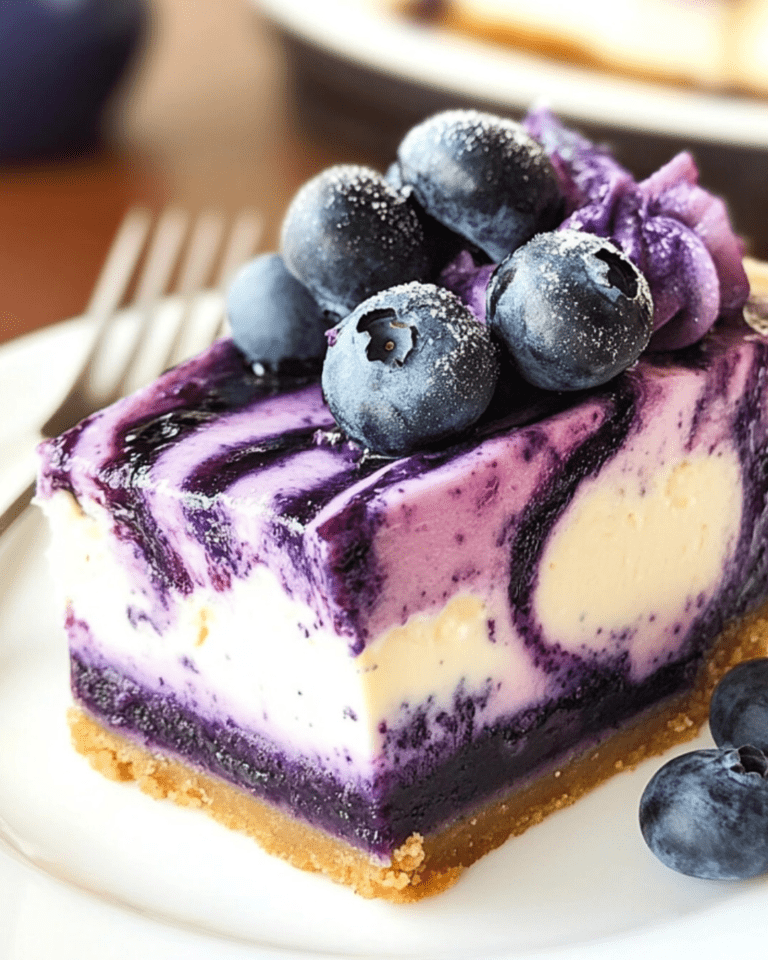 Blueberry Swirl Cheesecake