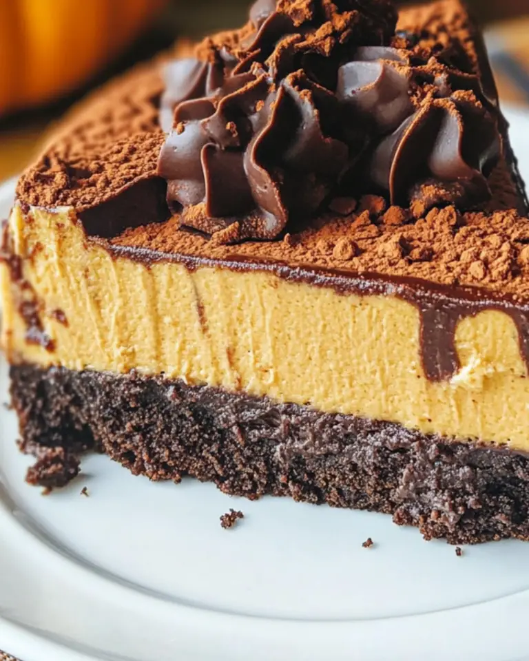 Chunkin Chocolate Pumpkin Cheesecake