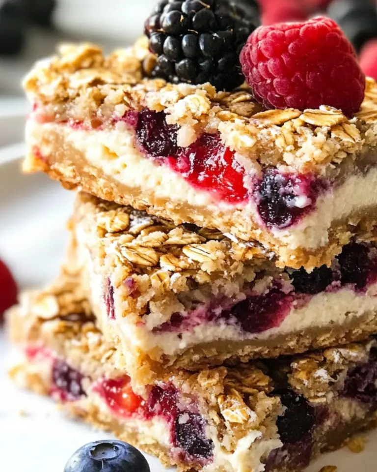 Fruity Cheesecake Oat Bars