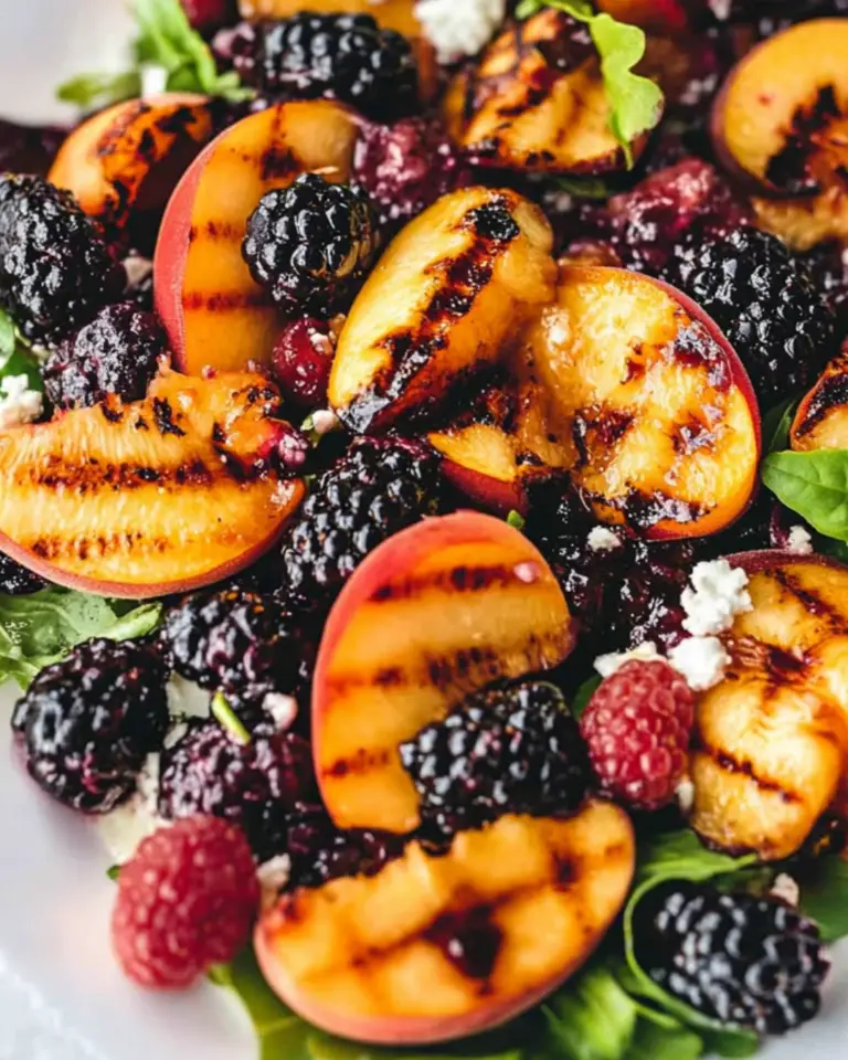 Grilled Peach Berry Salad