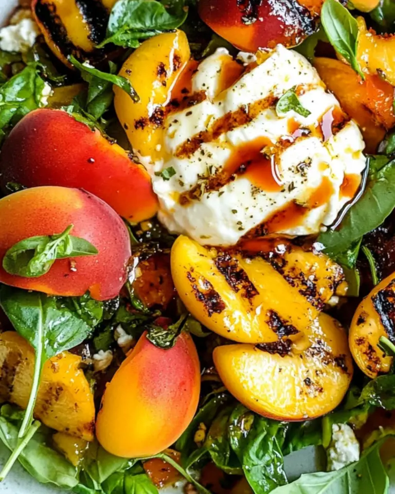 Grilled Peach and Burrata Salad