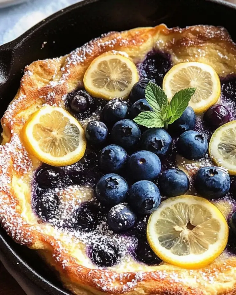 Lemon Blueberry Dutch Baby