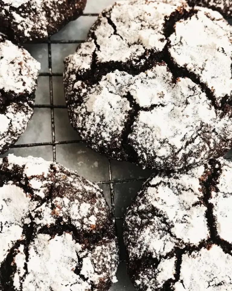 Midnight Crinkle Cookies