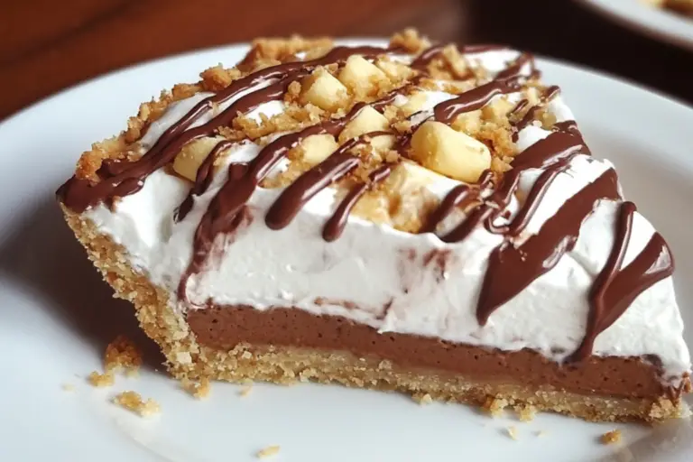 Nutella Peanut Butter Marshmallow Pie