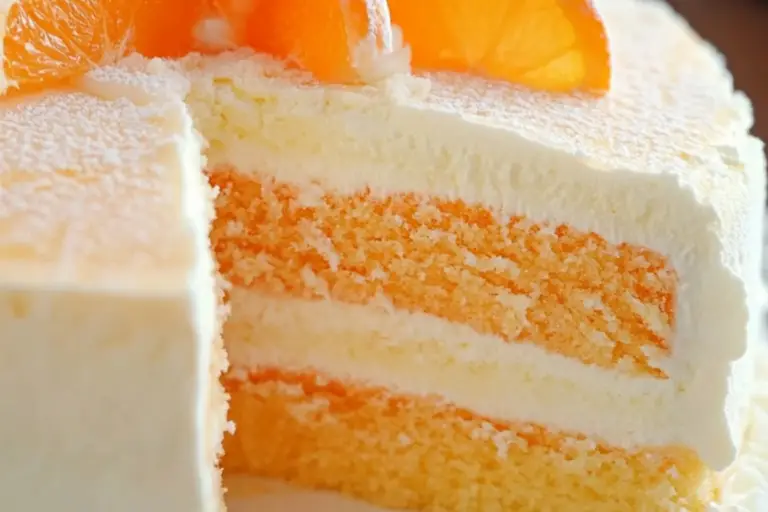 Orange Creamsicle Ice Cream Cake