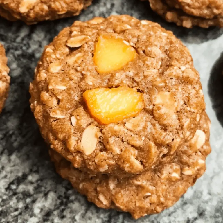 Peach Almond Breakfast Cookies