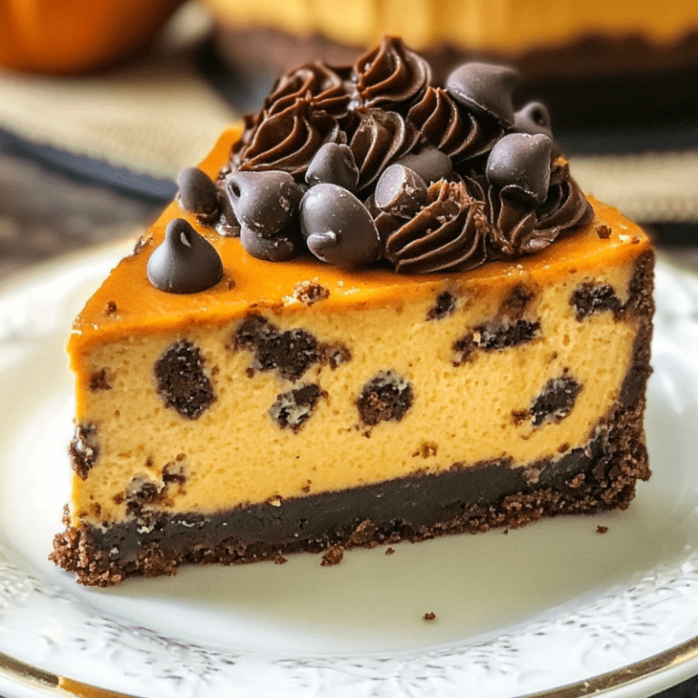 Pumpkin Chocolate Chip Cheesecake