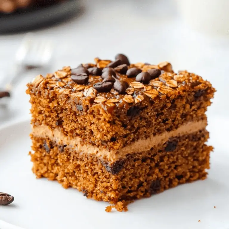 Pumpkin Spice Mocha Oatmeal Cake