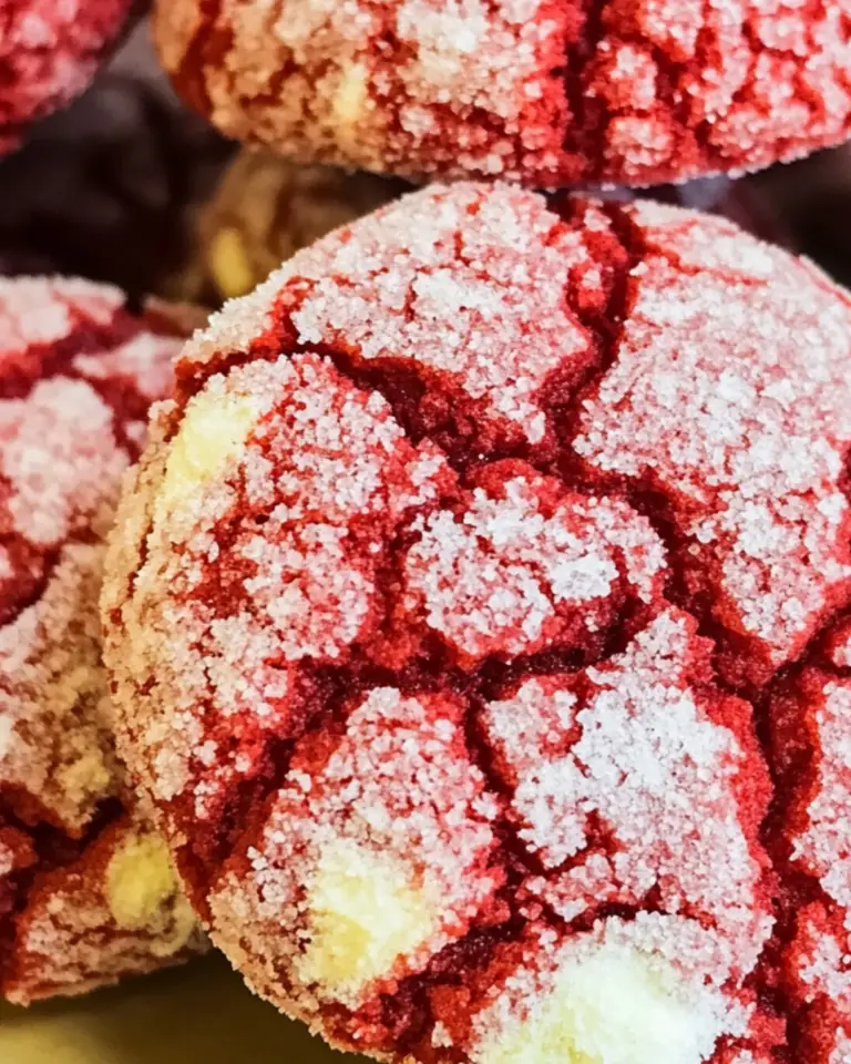 Red Velvet Crinkle Cookies