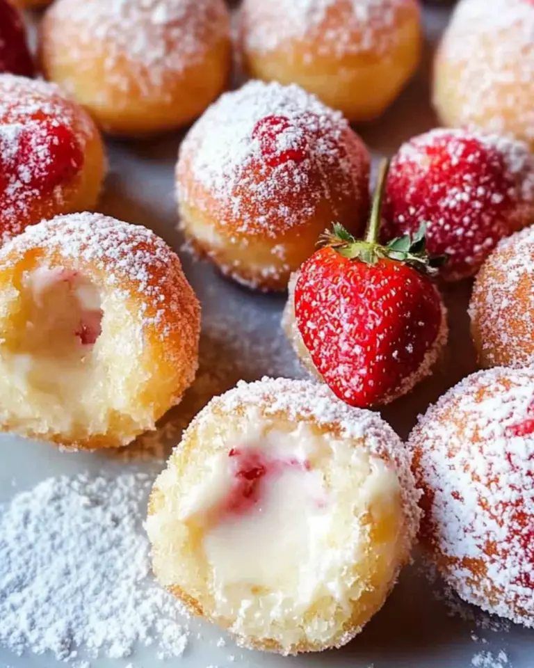 Strawberry Cheesecake Donut Holes