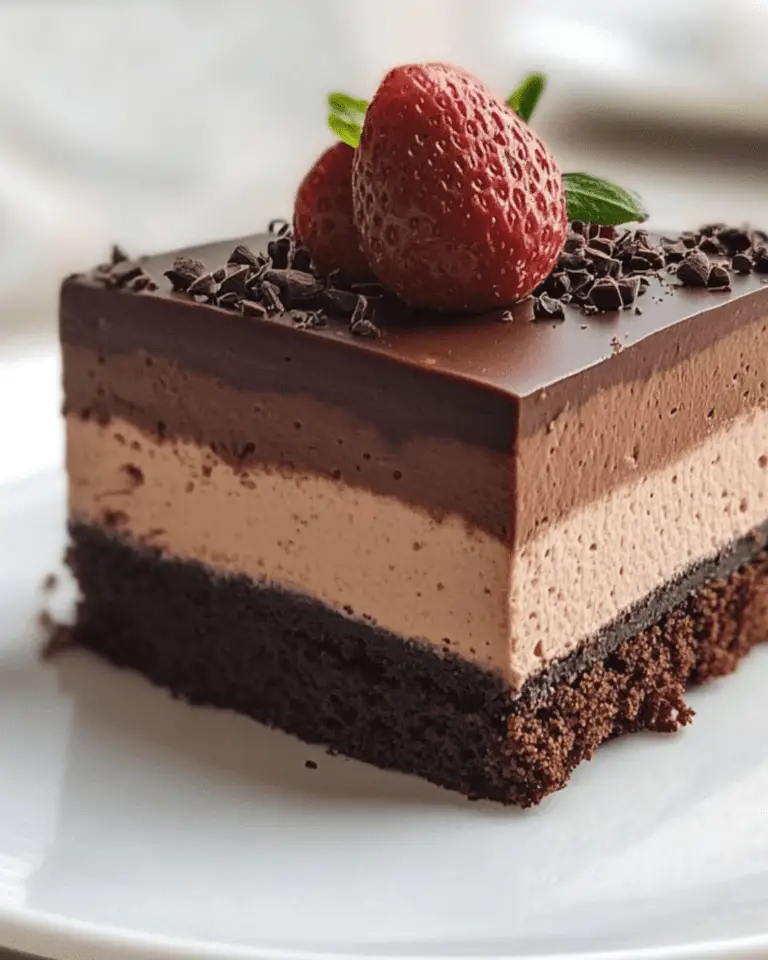 Triple Chocolate Mousse Cake