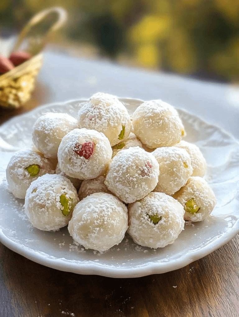 Cherry Pistachio Snowball Cookies: A Festive Delight with a Twist