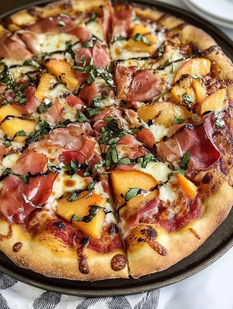 Peach Prosciutto Pizza