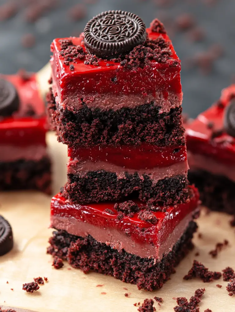 Red Velvet Oreo Truffle Bars