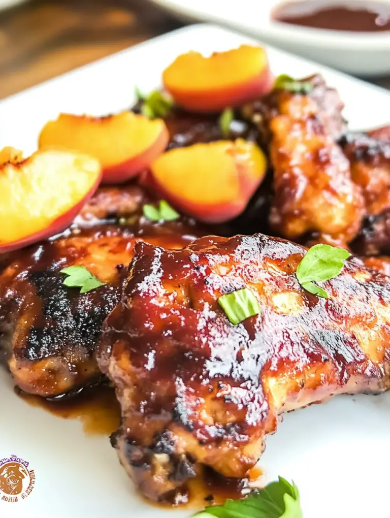 Bourbon Peach BBQ Chicken