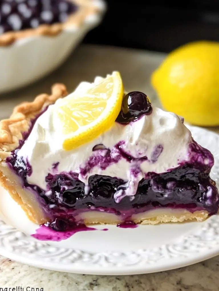 Blueberry Lemon Cream Pie