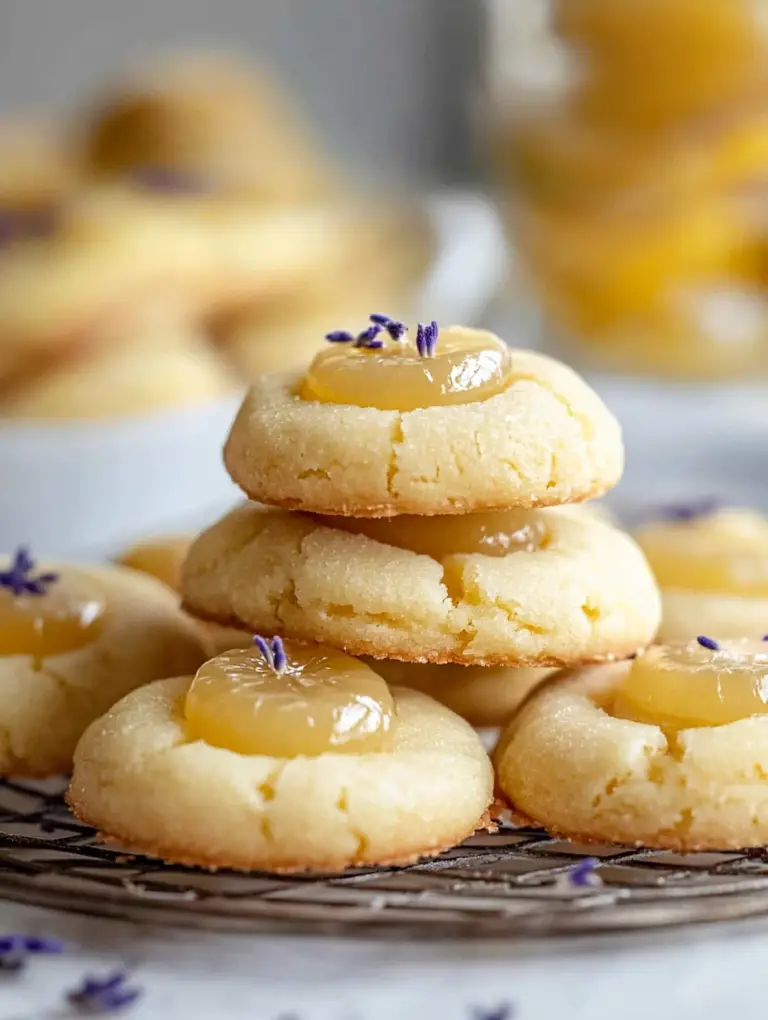 Lemon Lavender Thumbprint Cookies