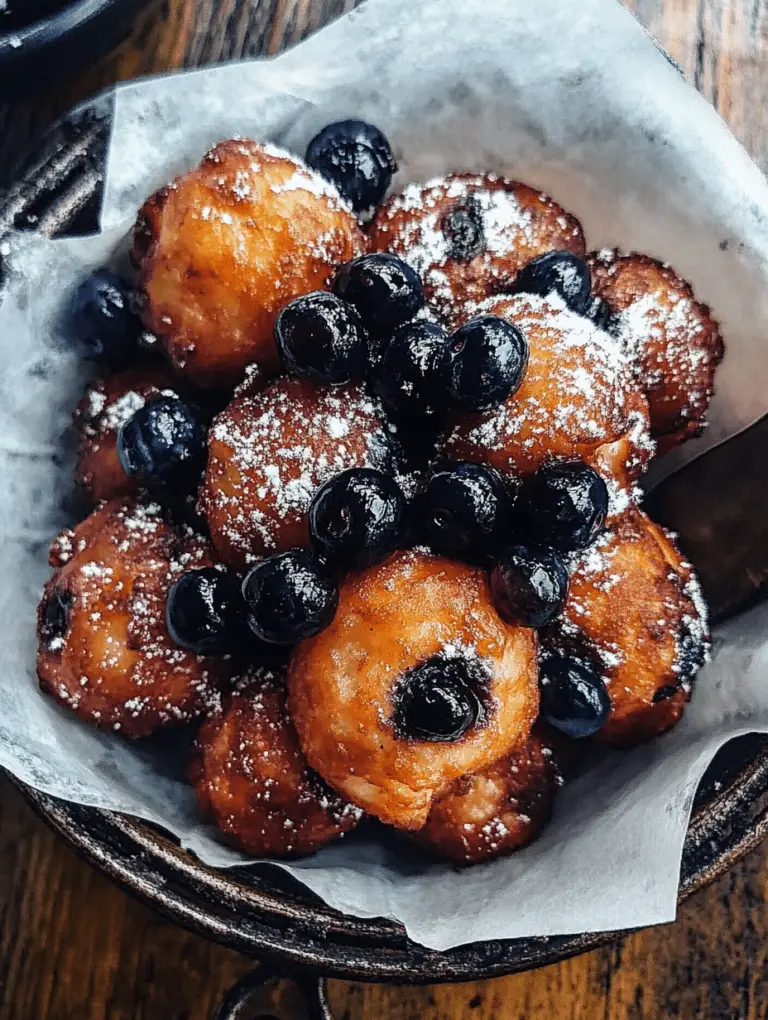 Blueberry Fritters with Lemon Glaze