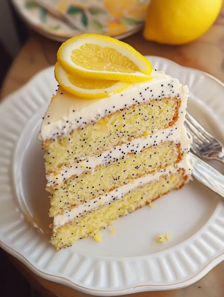 Lemon Poppy Seed and White Chocolate Cake