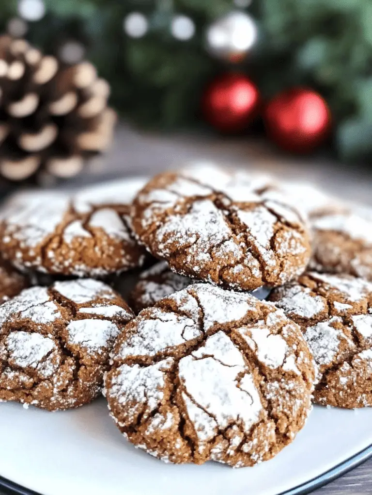 Gingerbread Crinkle Cookies