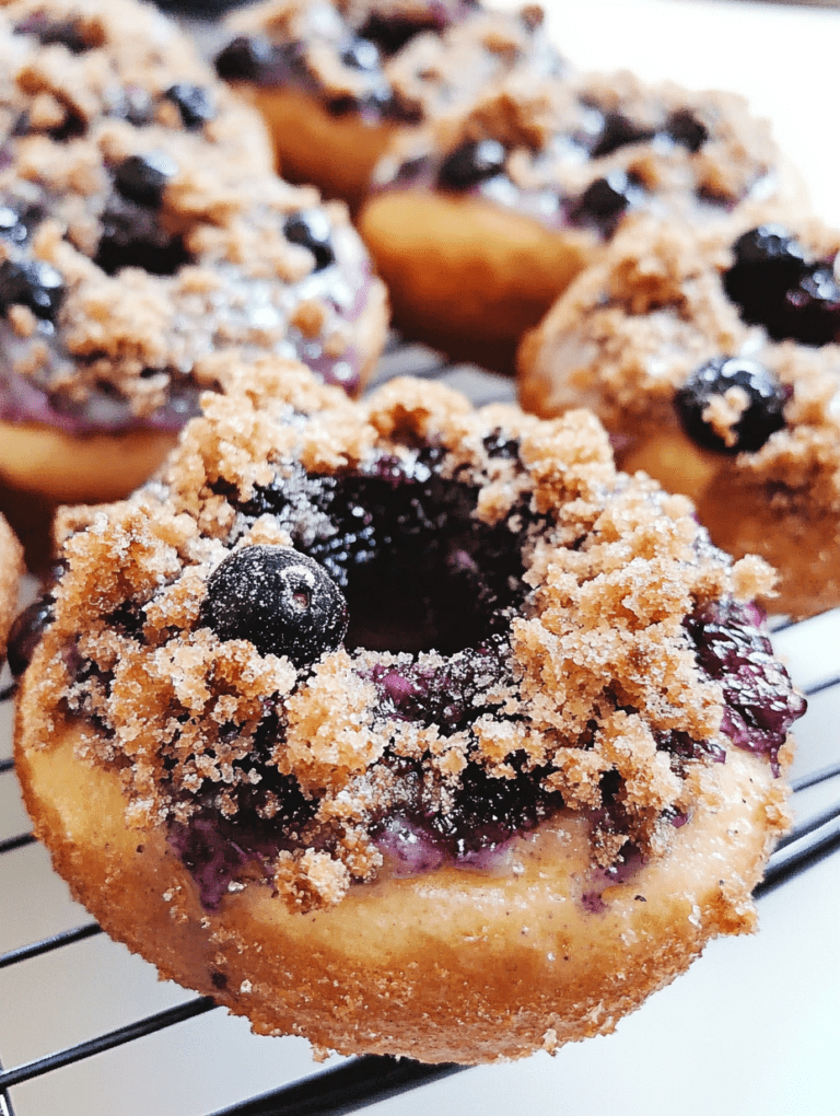 Blueberry Pumpkin Spice Streusel Donuts