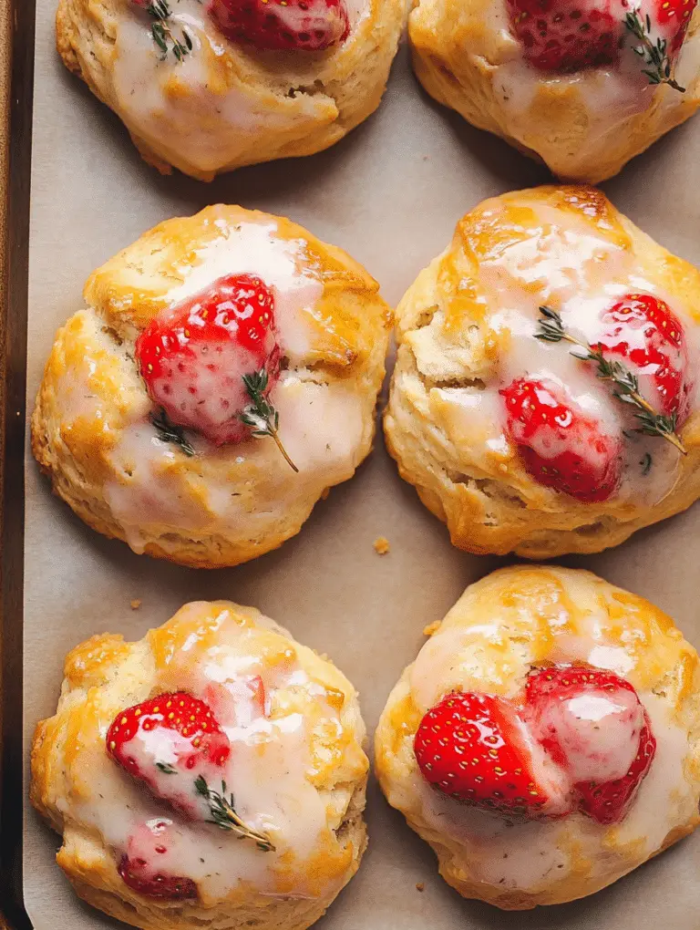 Strawberry Thyme Biscuits