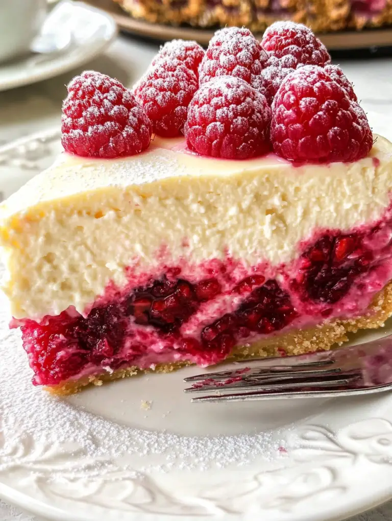 White Chocolate Raspberry Cheesecake