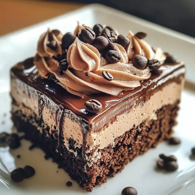 Espresso Infused Mocha Poke Cake : A Dreamy Coffee and Chocolate Fusion ☕🍫