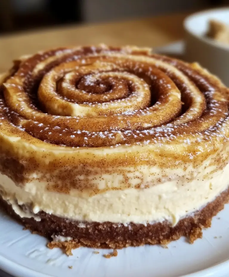 Swirled Cinnamon Honeybun Cheesecake