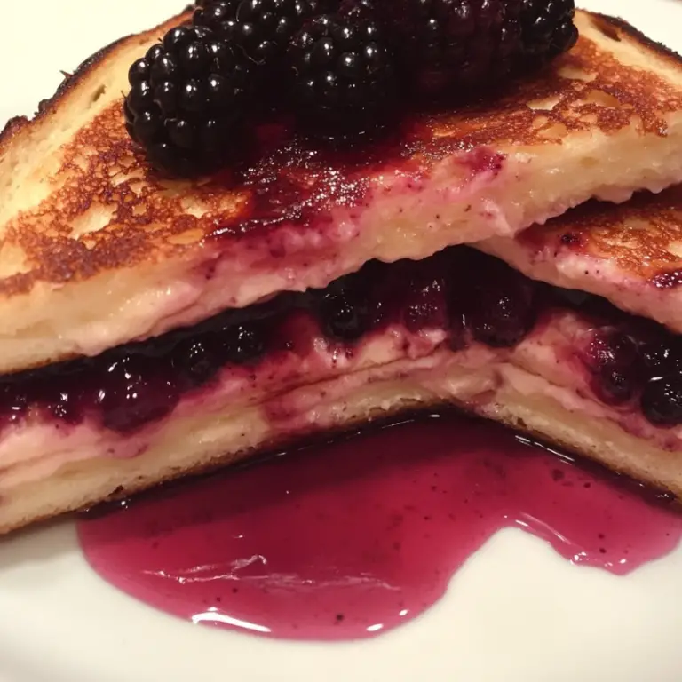 Blackberry Stuffed French Toast