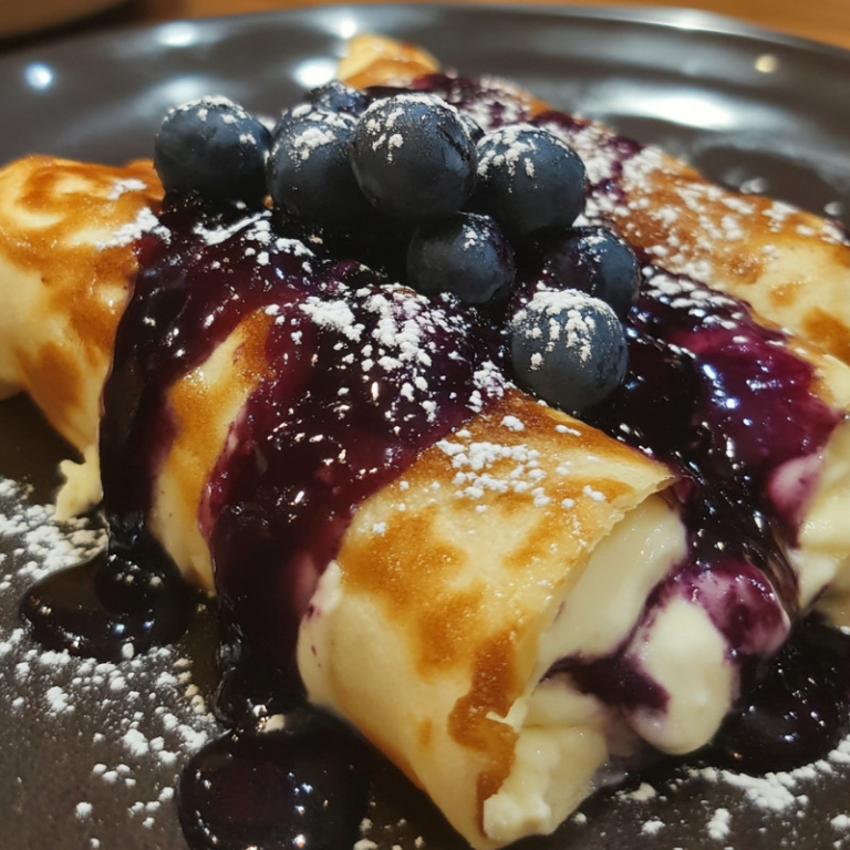 Blueberry Cheesecake Chimichangas