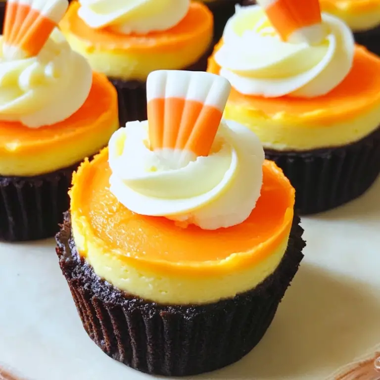 Candy Corn Cheesecakes