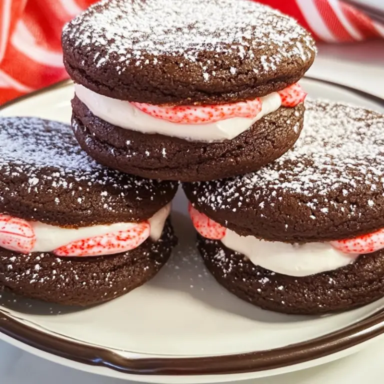 Chocolate Peppermint Delight Cookie Sandwiches