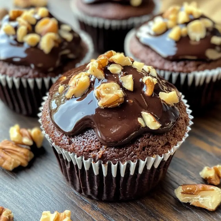 Chocolate Walnut Lava Cupcakes