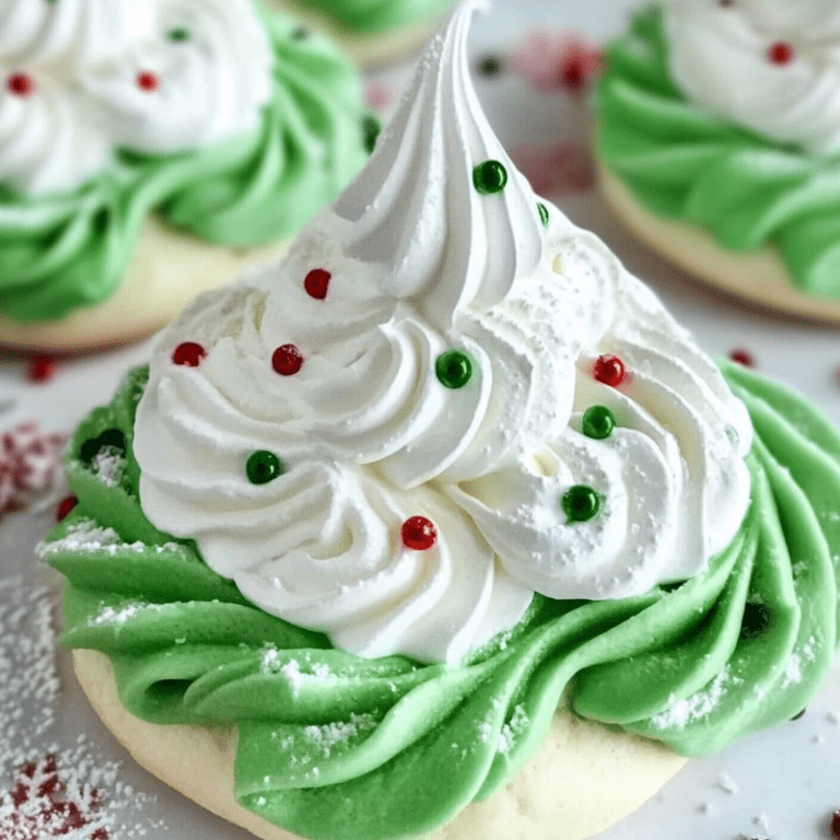 Christmas Tree Wreath Meringue Cookies