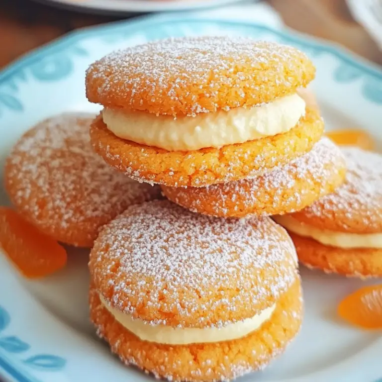 Clementine Cream Cookie Sandwiches