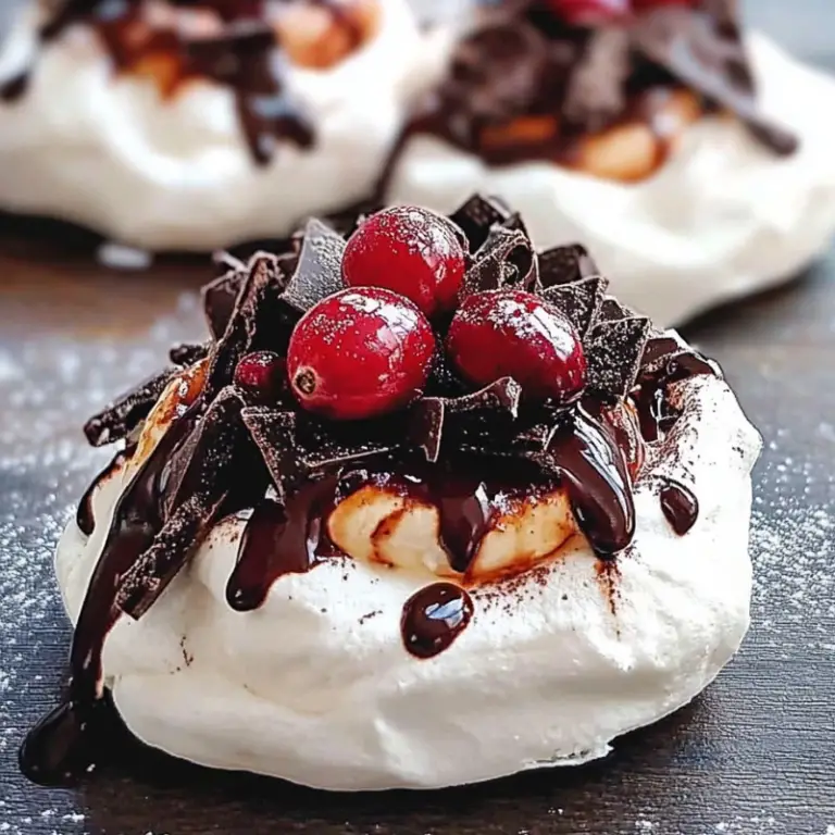 Cranberry Choco Pavlovas