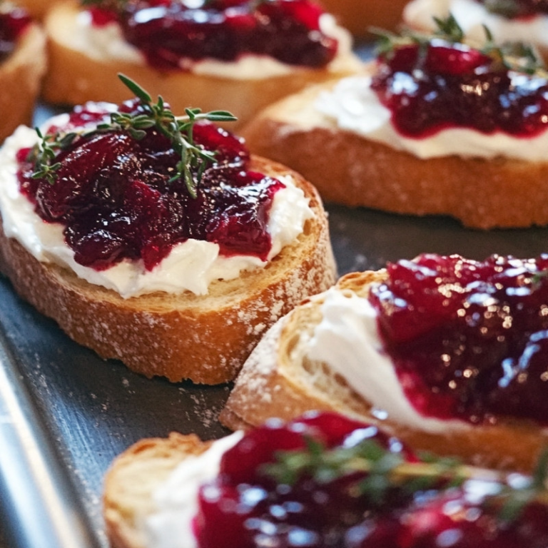 Cranberry Thyme Crostini