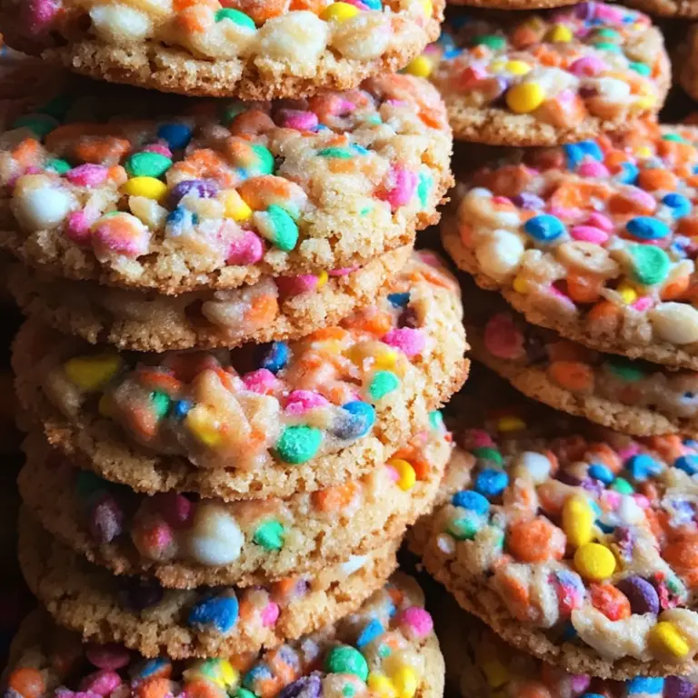 Fruity Pebbles Cookie Sandwiches