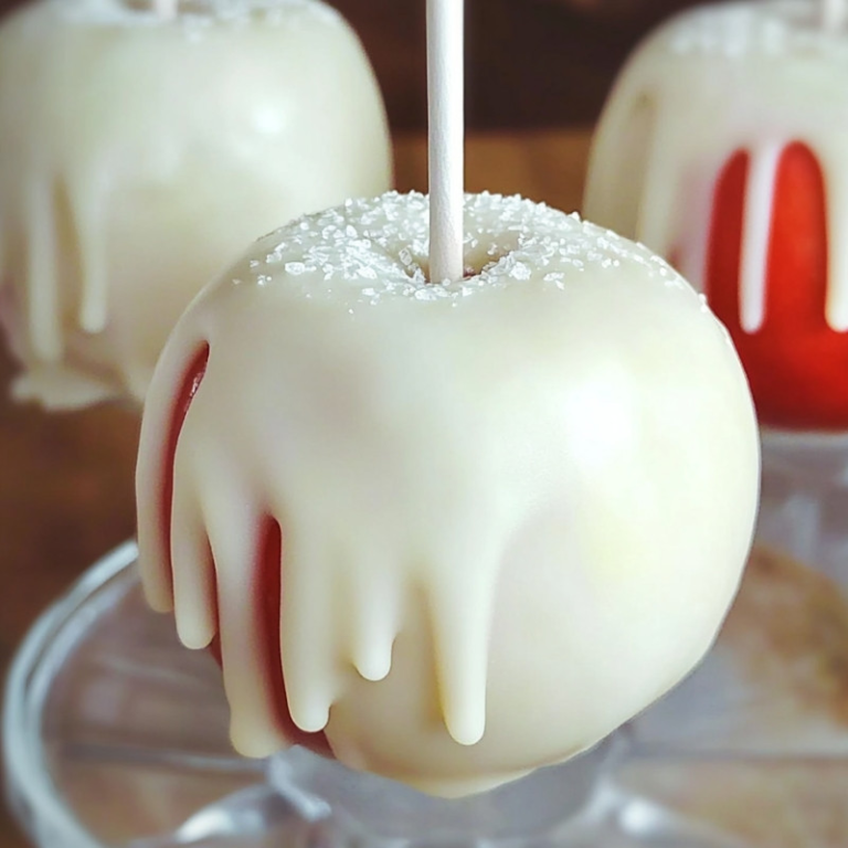 Ghostly White Chocolate Apples