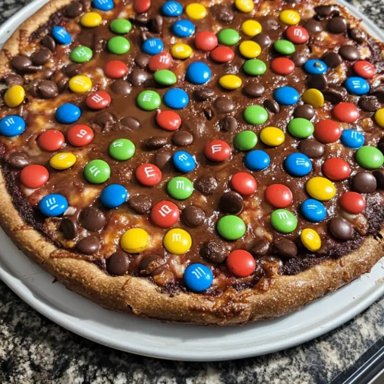 M&M Brownie Pizza