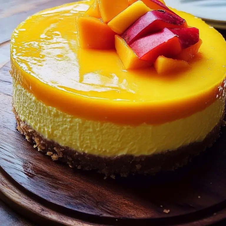 No-Bake Eggless Mango Cheesecake Delig