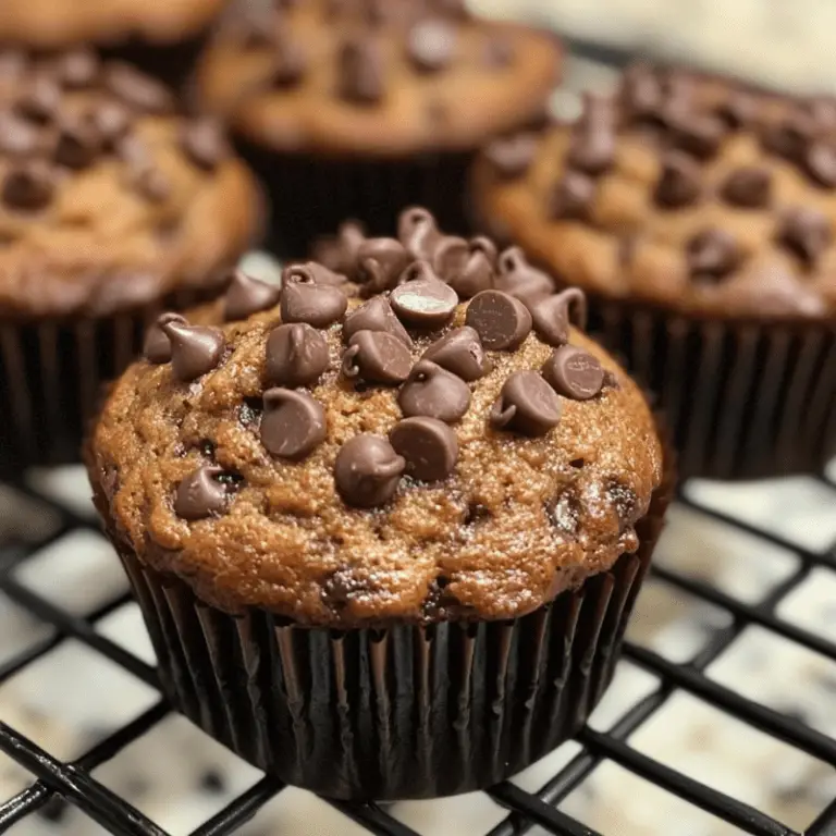 Peanut Butter Zucchini Chocolate Chip Muffins