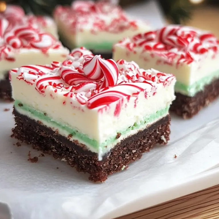Peppermint Cheesecake Bars