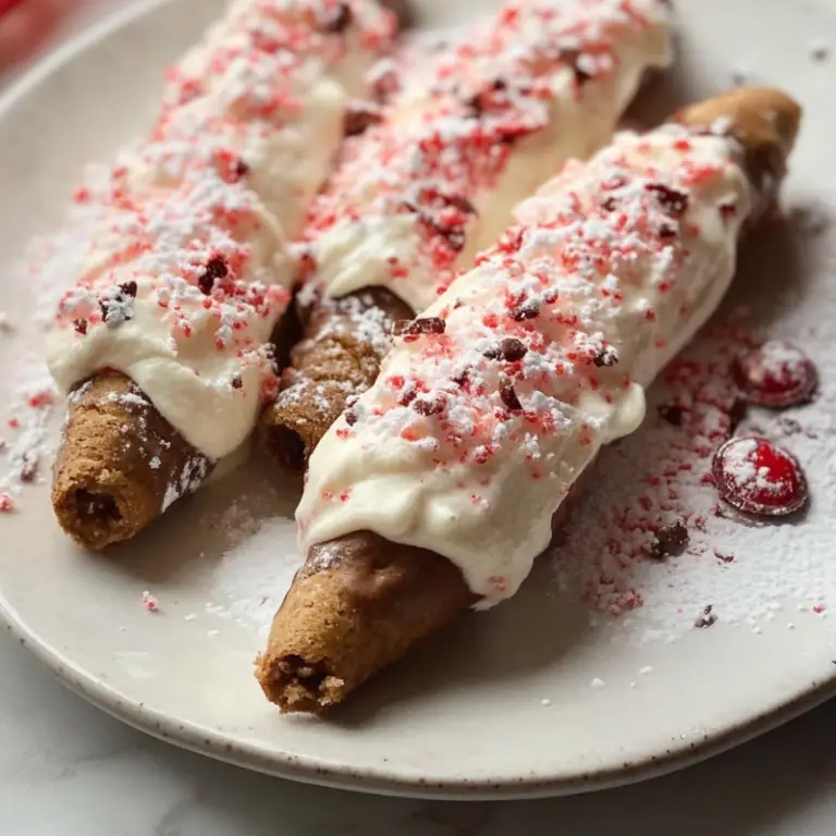 Peppermint Cheesecake Cannoli