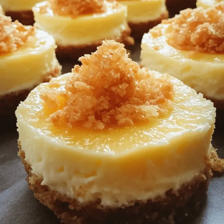 Pineapple Crusted Cheesecakes