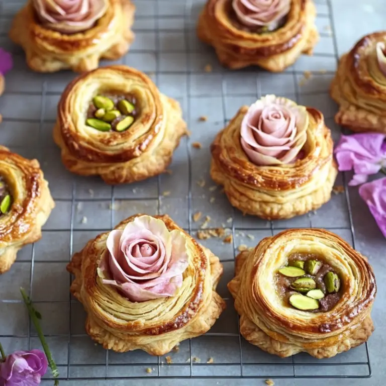 Pistachio Rose Galette Cookies