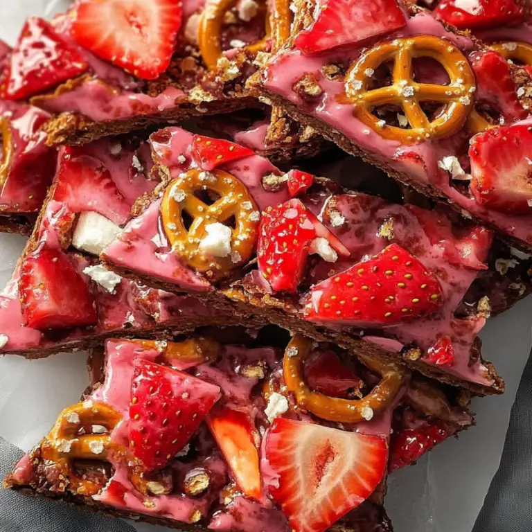Pretzel Strawberry Bark